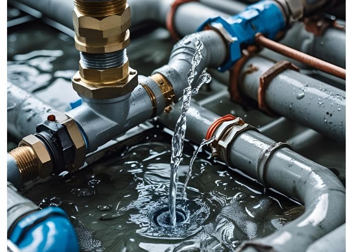 water leak on pipes